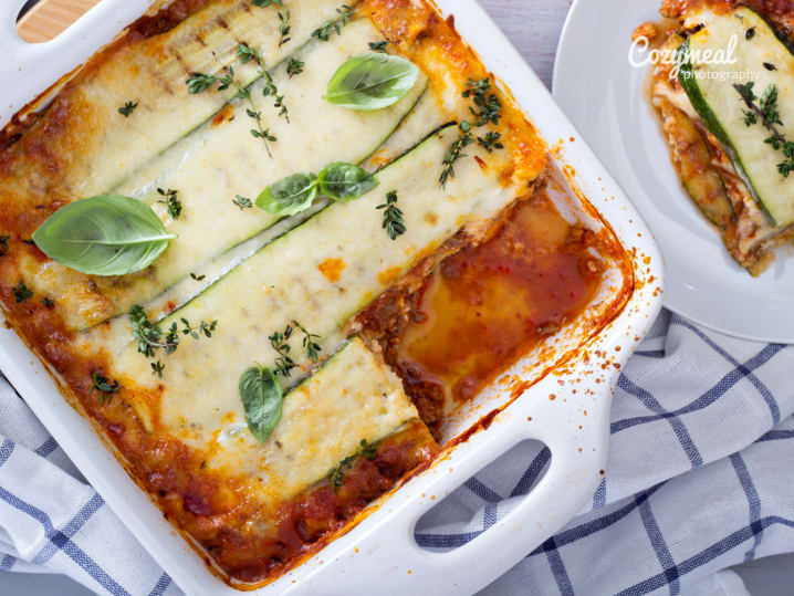 plant based zucchini lasagna