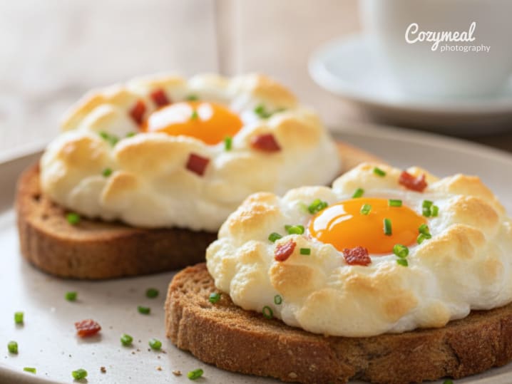 plated egg nest clouds