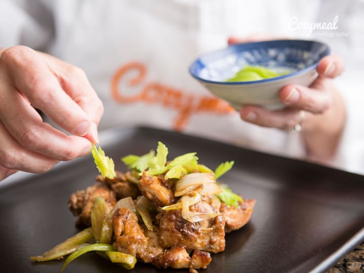 plating chicken course