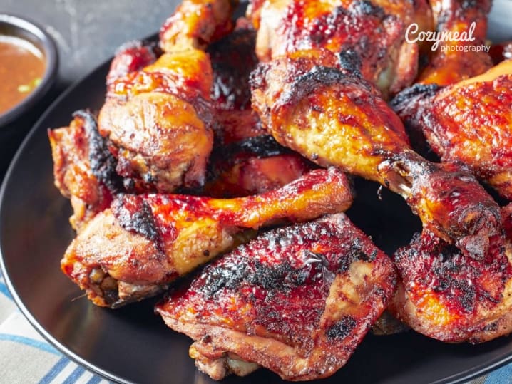 platter of jerk chicken