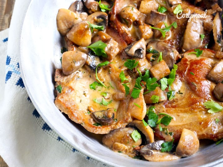 pork chops with mushrooms
