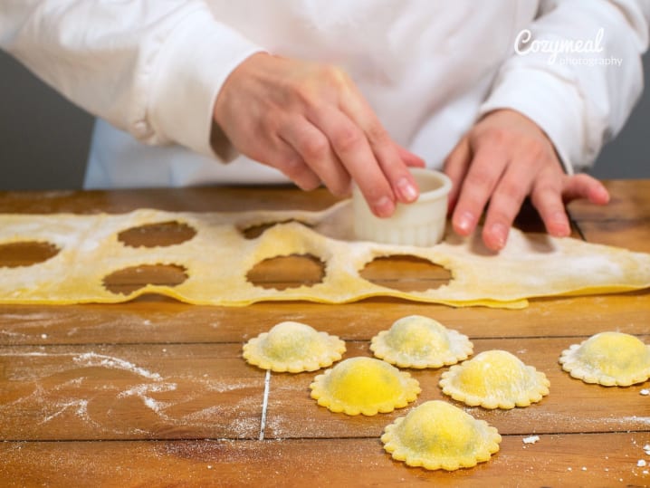 preparing handmade ravioli