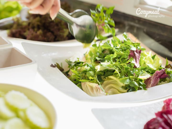 preparing preparing salad