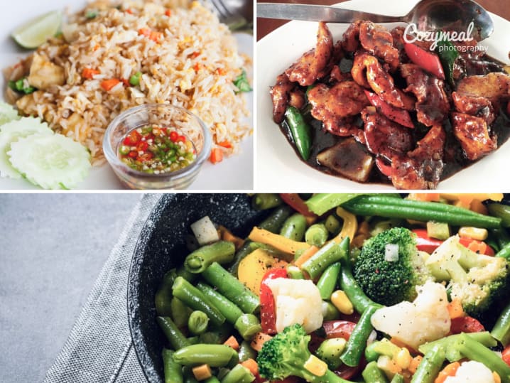 fried rice with vegetables szechuan pepper chicken vegetable stir fry