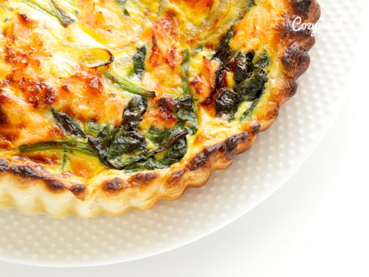 spinach and bacon quiche