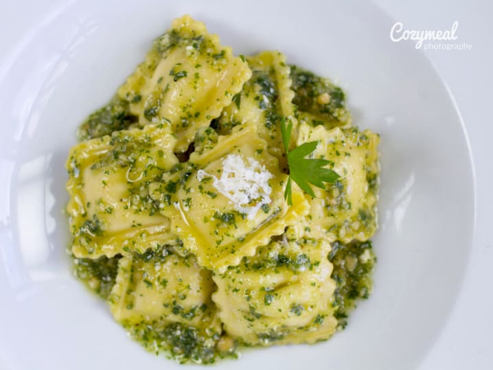 pesto ravioli