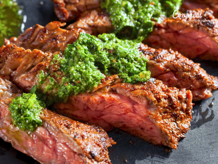 Grilled Skirt Steak With Chimichurri