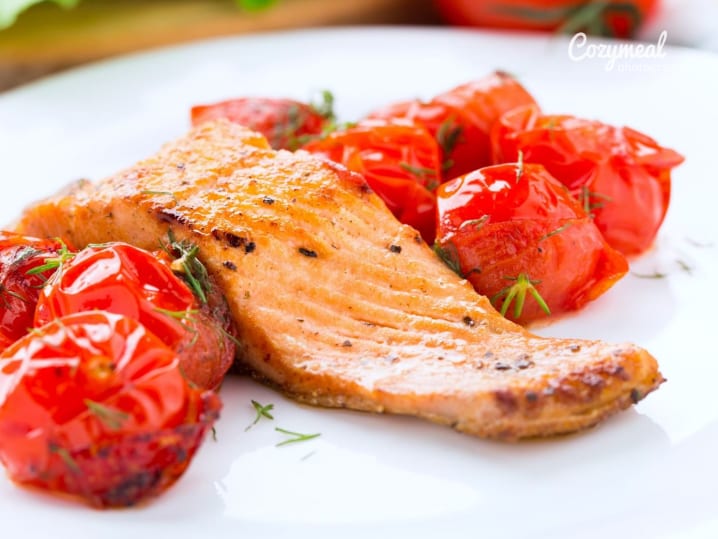 salmon and tomatoes
