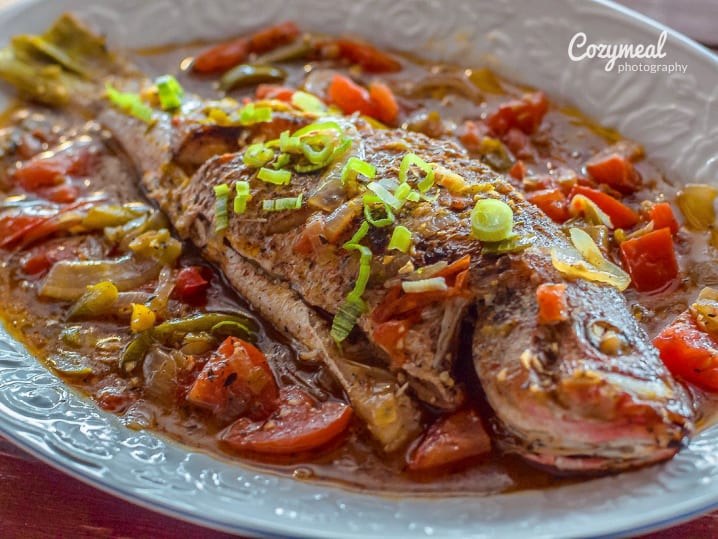 grilled red snapper with ratatouille