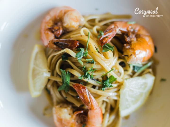 Tagliolini with shrimp