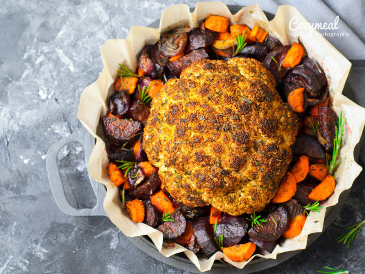 roasted thanksgiving cauliflower