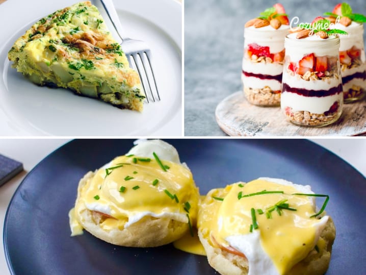 herbed frittata yogurt parfait eggs benedict