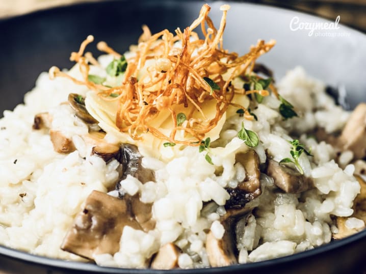 chicken mushroom risotto