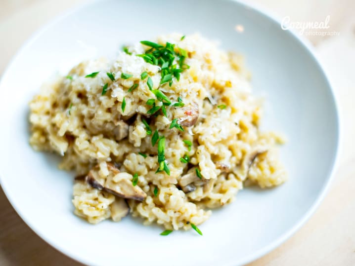 risotto on white plate