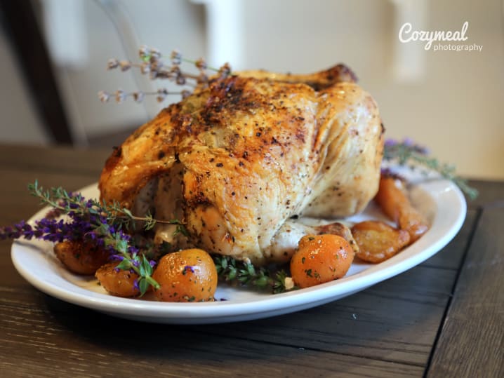 roasted chicken with vegetables