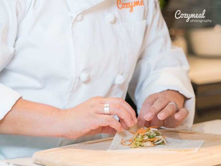 rolling spring rolls