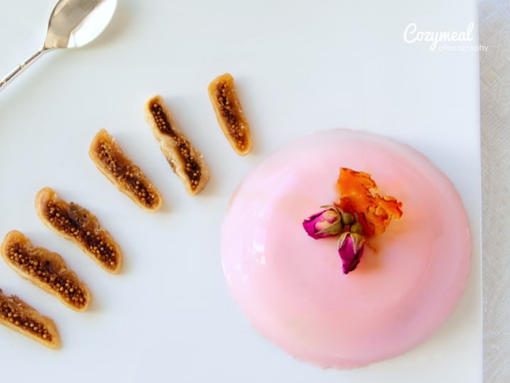 rosewater panna cotta