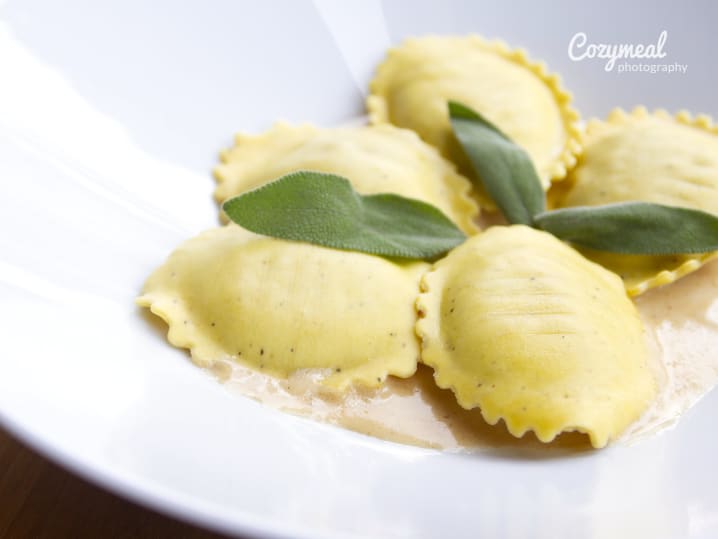 sage cream ravioli