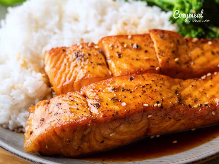 Private Chef - Luxurious Steakhouse Selections: salmon with rice
