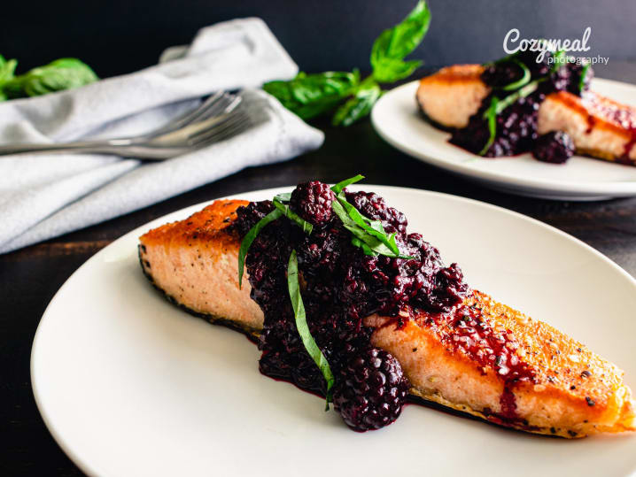 salmon with blackberry sauce
