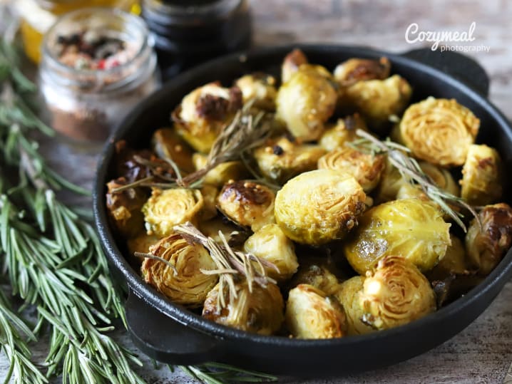 sauteed Brussel sprouts with rosemary