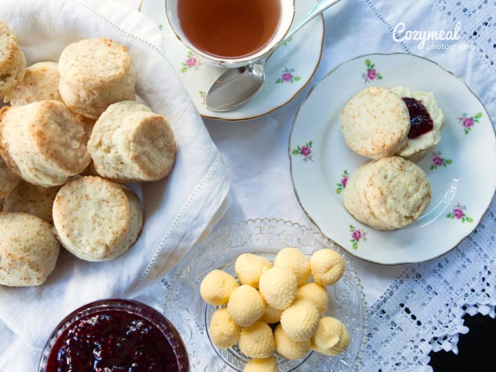 scones with preserves