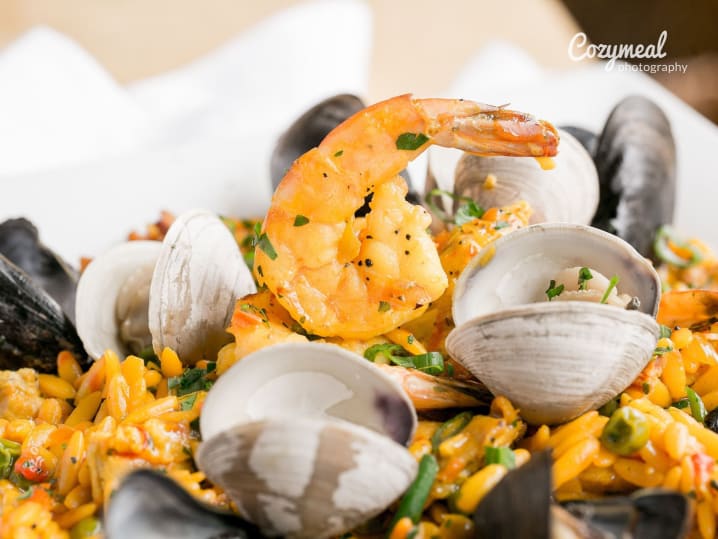 seafood paella up close