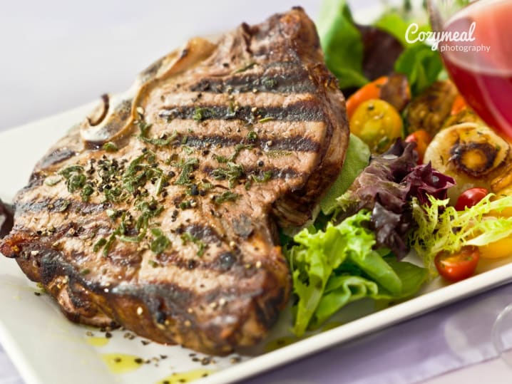 seared steak