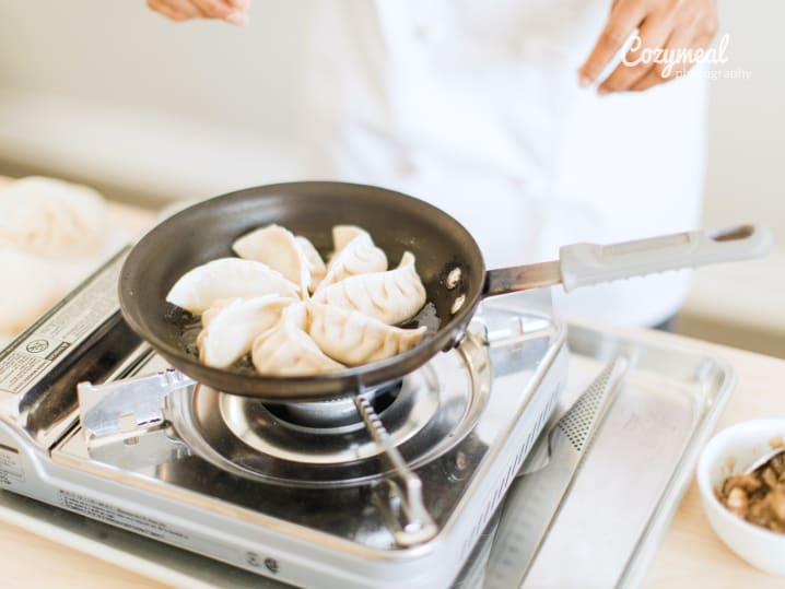 searing dumplings