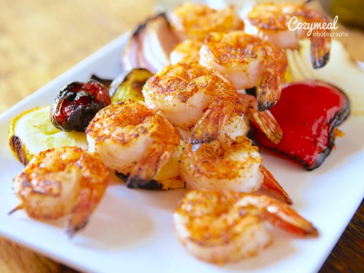 shrimp and artichoke skewers