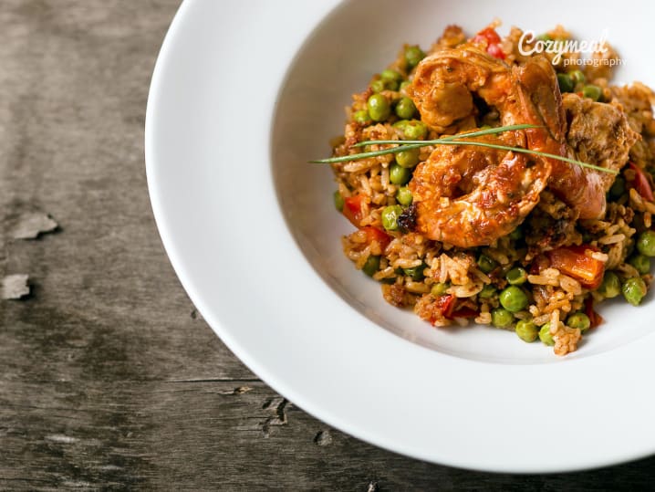 shrimp and chorizo paella