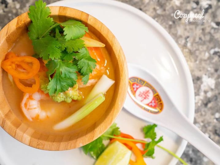 shrimp in coconut broth