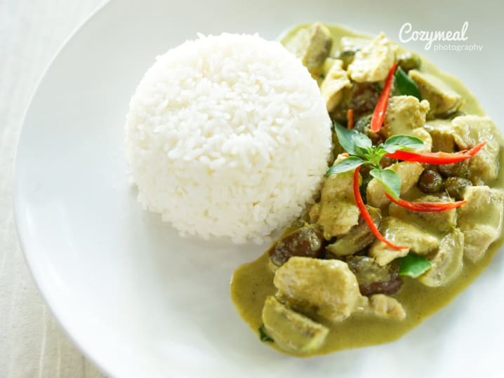 Green Curry With Coconut Basmati Rice