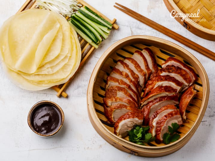 sliced peking duck