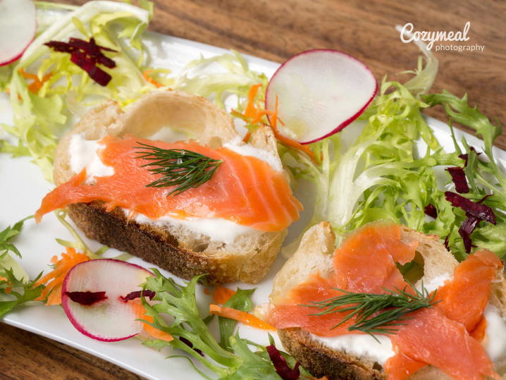 smoked salmon tartine