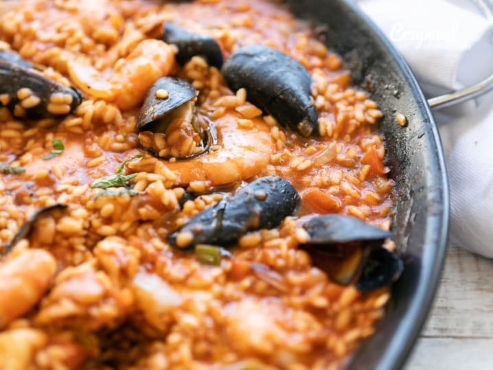 smoky surf n' turf paella