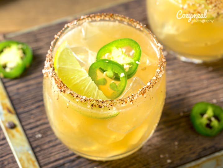 spicy orleans margarita with chili rim