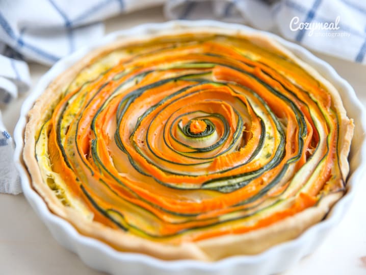 spiral vegetable tart