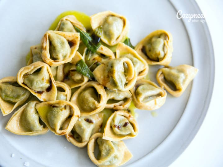 spring pea pesto Tortelli
