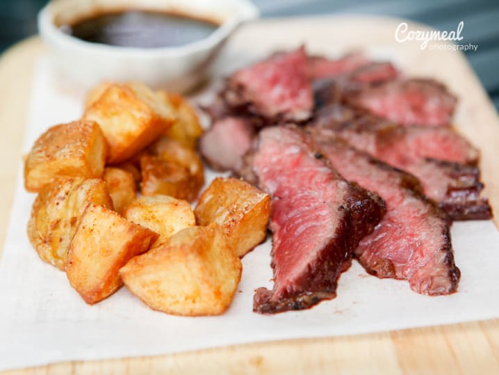 steak with potatoes