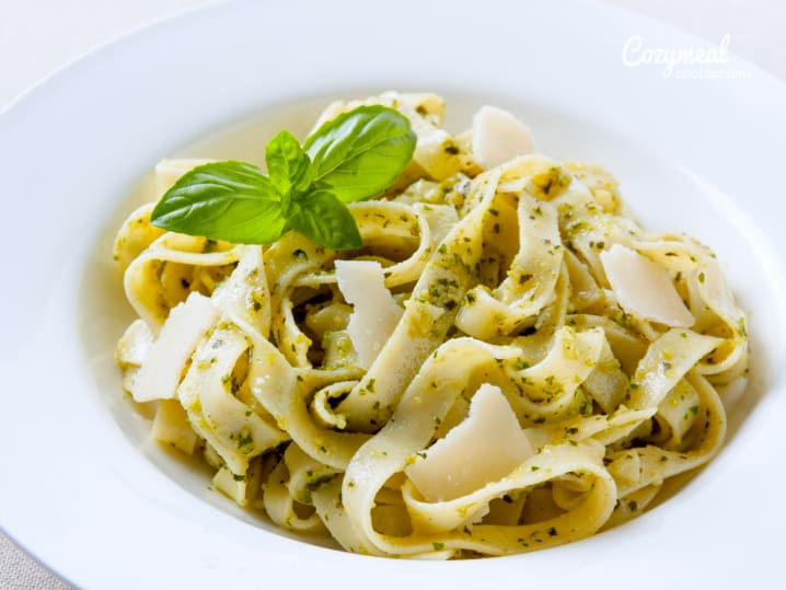 tagliatelle with pesto