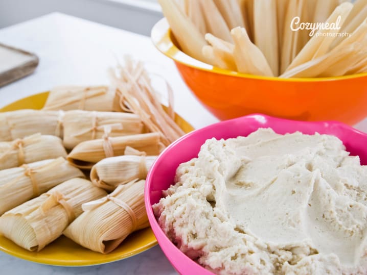 tamales corn husks and masa