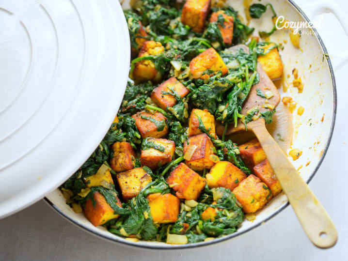 tofu and spinach stir fry