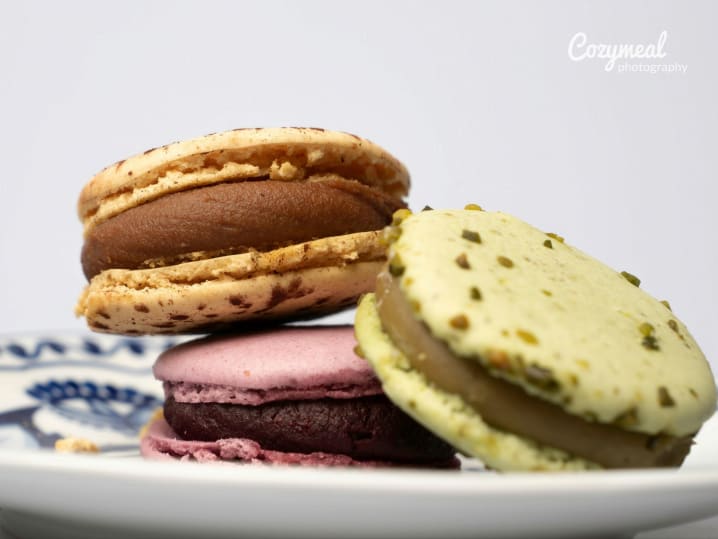various macarons on a plate