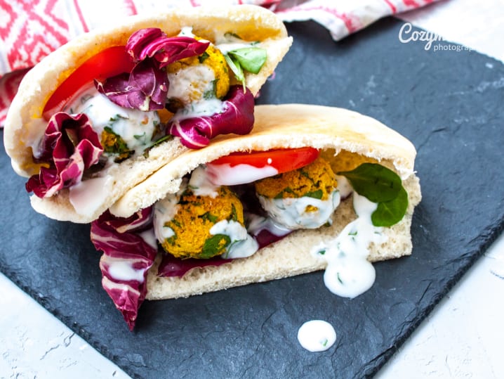 vegan chickpea falafel pita pockets