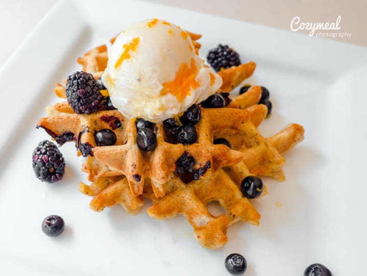 waffles with fruit