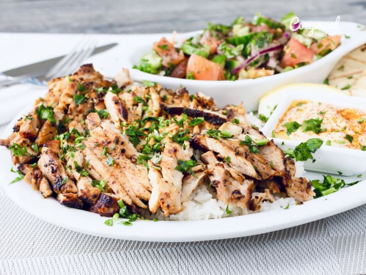 whole pulled chicken shawarma