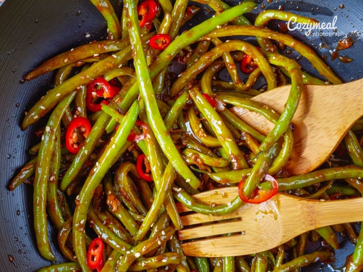 wok fried green beans