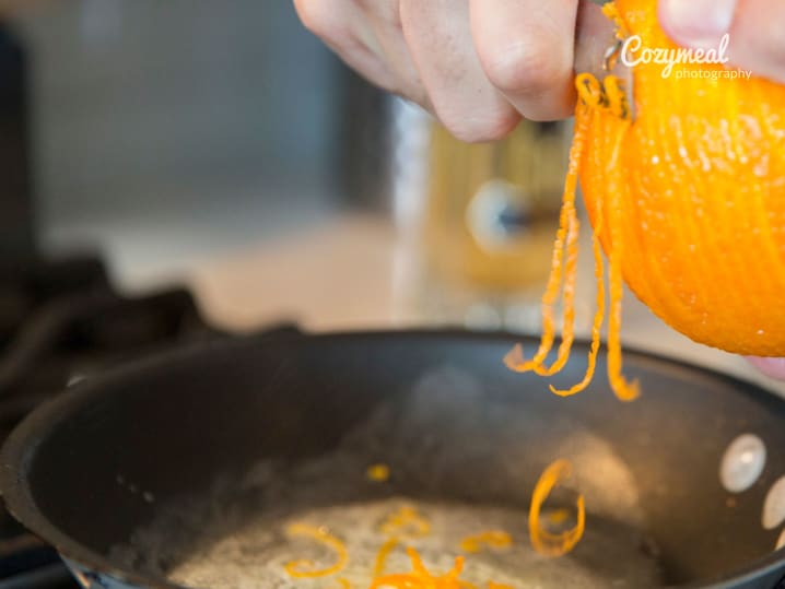 zesting an orange
