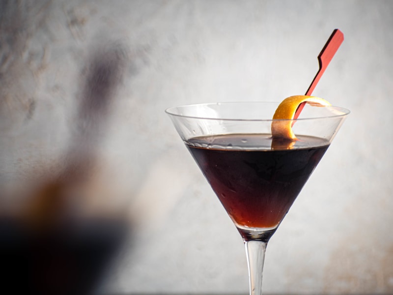 The Black Manhattan Cocktail – Cold Glass